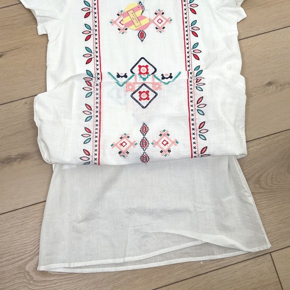 Hayden Girls White Embroidered Geometric Shift Dress Short Sleeve Size XL NWT - Picture 8 of 9